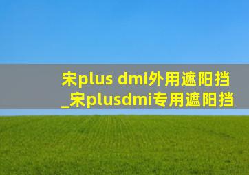 宋plus dmi外用遮阳挡_宋plusdmi专用遮阳挡